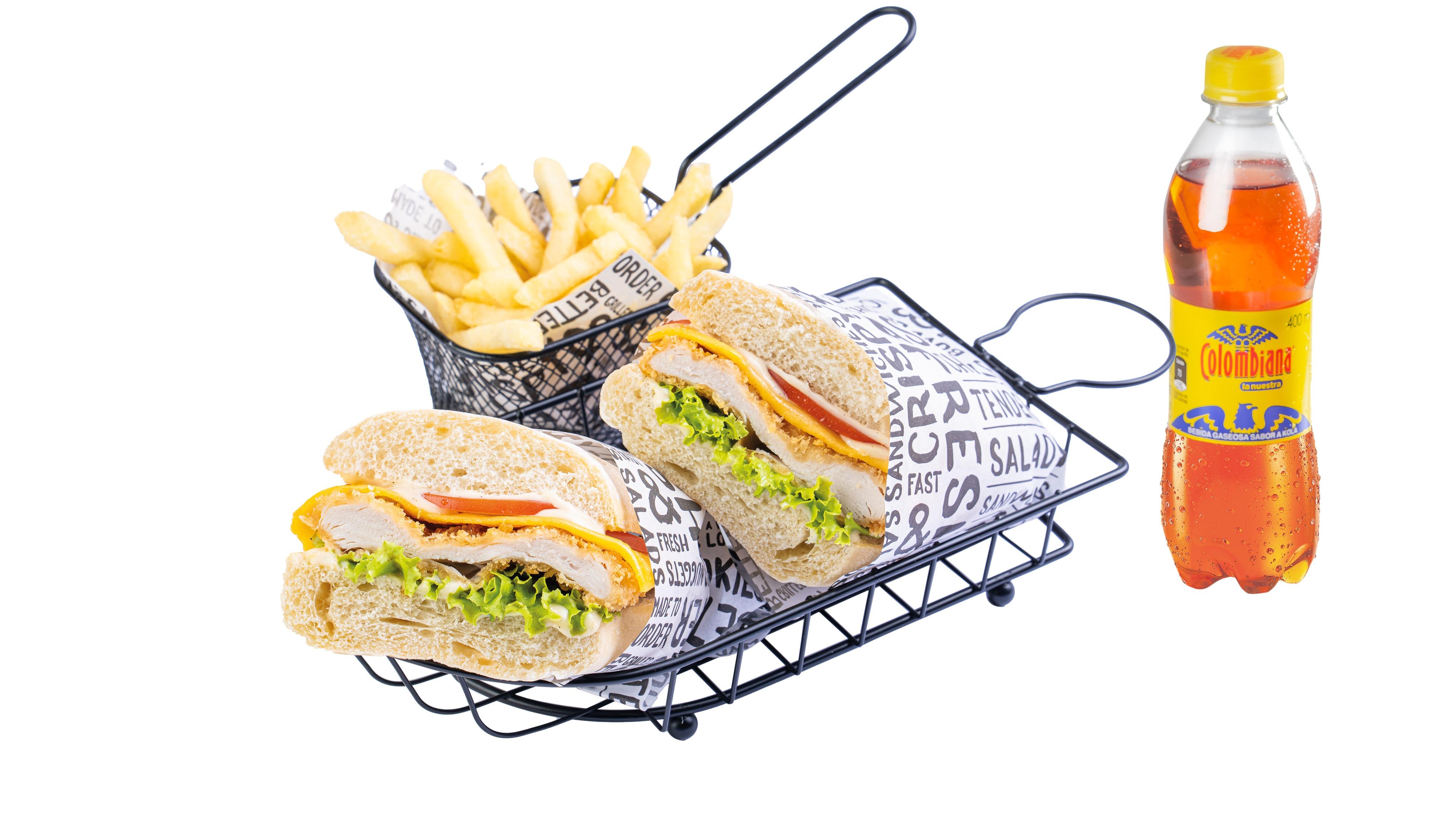 Combo Sanduche de Pollo Apanado