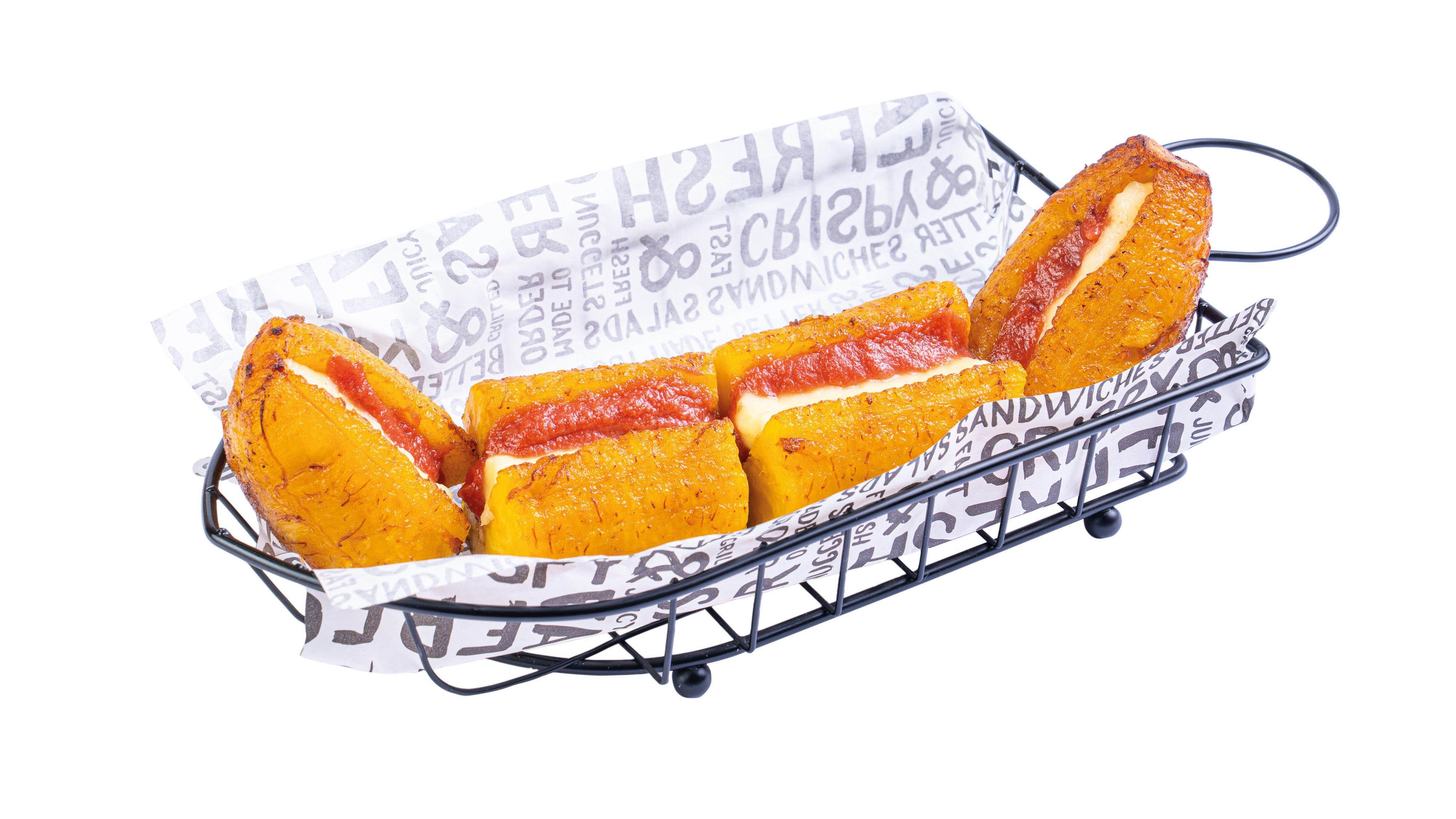 Plátano con Queso y Bocadillo