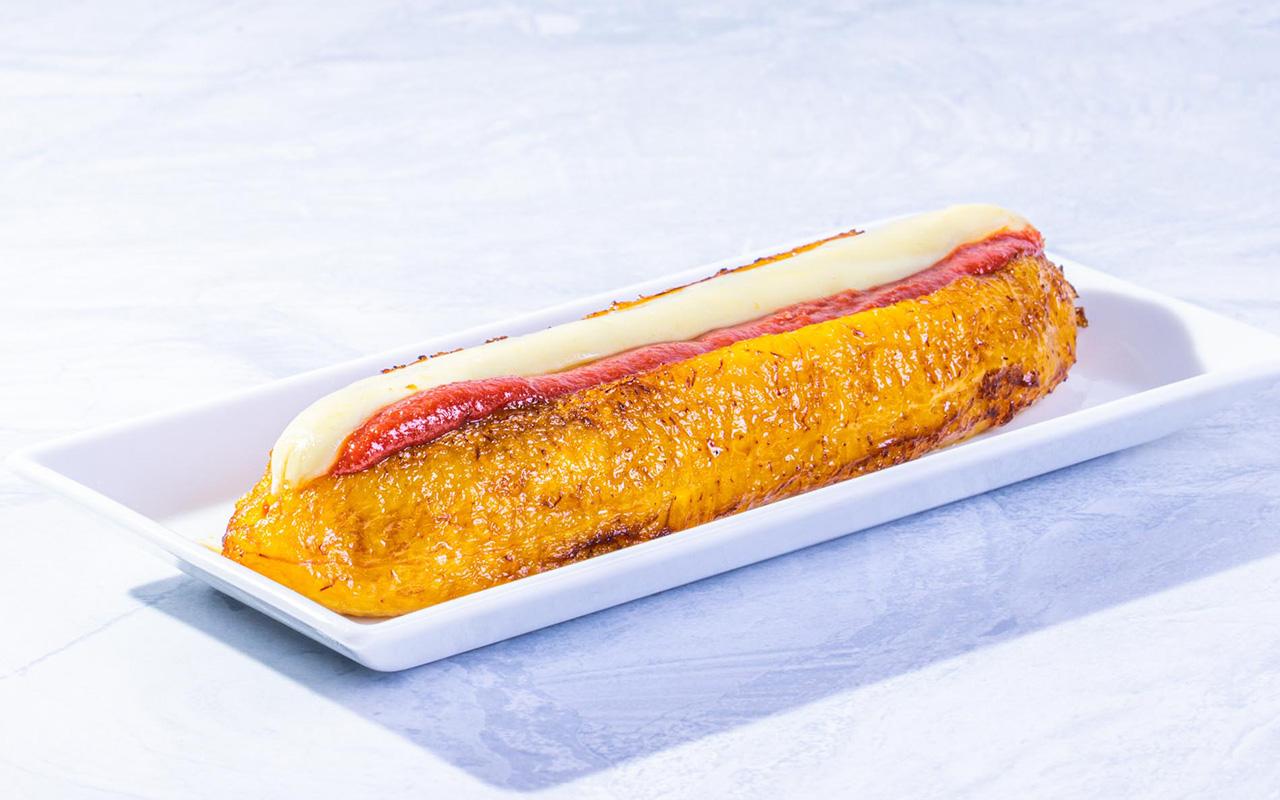 Plátano con Queso y Bocadillo