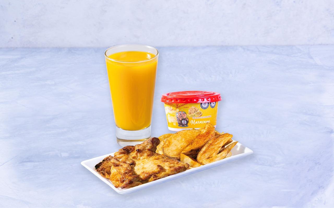 Menu Infantil Pollo Grille con Helado