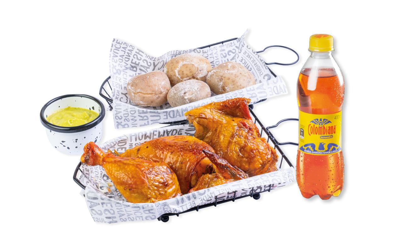 Combo Medio Pollo Asado